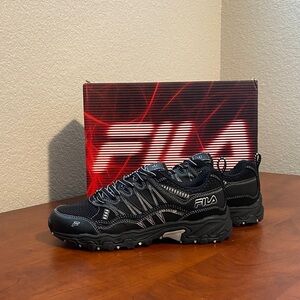 Fila At Peake 21 Shoes Youth Size 3.5 Black Gray Performance Sneakers